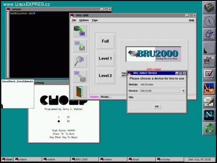 Obrázek: Aj keď na obrázku je o niečo novšia verzia, veľký rozdiel nie je - prvý voľne dostupný systém Red Hat Linux 0.9 vyšiel na jeseň roku 1994 .